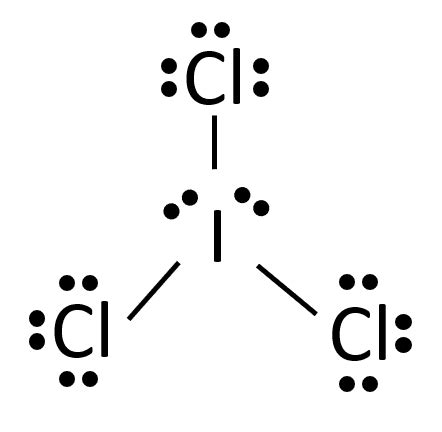the hybridization of the central atom. . Icl3 lewis structure